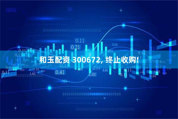 和玉配资 300672, 终止收购!